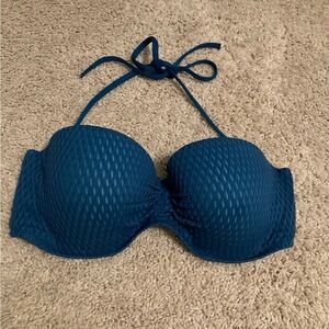 Shade & Shore Teal Turquoise Underwire Bikini Top 34C